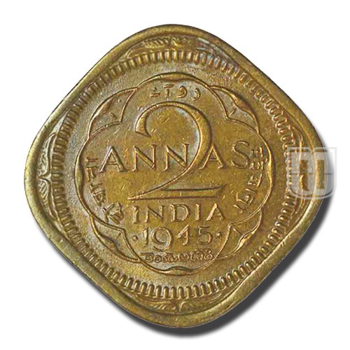 2 Annas | 1945 | KM# 543,PR.921 | R