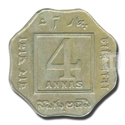 4 Annas | 1919 | KM# 519,PR.877 | R