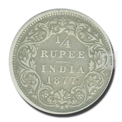 1/4 Rupee | 1877 | KM# 490,PR.408 | R