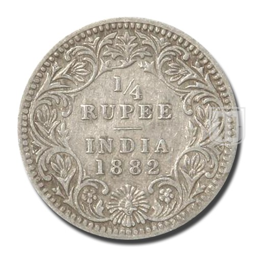 1/4 Rupee | 1882 | KM# 490,PR.387 | R