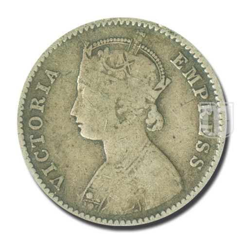 1/4 Rupee | 1884 | KM# 490,PR.416,PS.2669 | O
