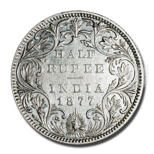 Half Rupee | 1877 | KM# 491,PR.288 | R