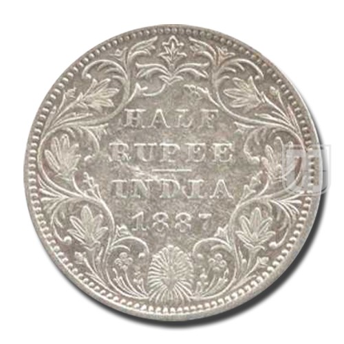 Half Rupee | 1887 | KM# 491,PR.296 | R