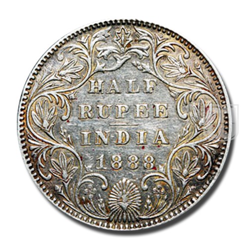 Half Rupee | 1888 | KM# 491,PR.298 | R