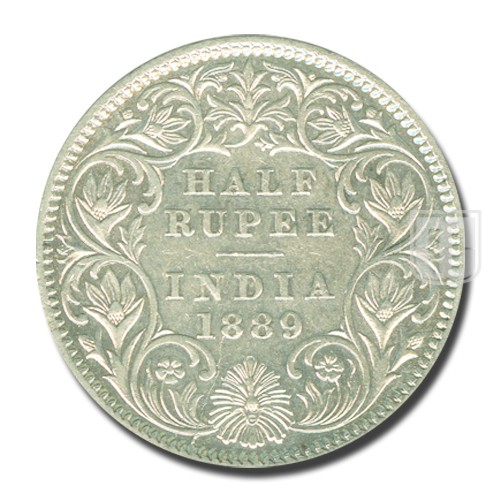 Half Rupee | 1889 | KM# 491,PR.273 | R