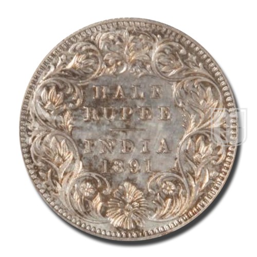Half Rupee | 1891 | KM# 491,PR.275 | R