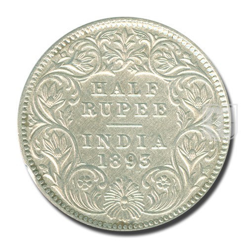 Half Rupee | 1893 | KM# 491,PR.277 | R