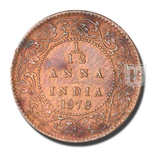 1/12 Anna | 1878 | KM# 483,PR.787 | R