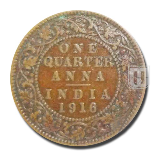 One Quarter Anna | 1916 | KM# 512,PR.661 | R