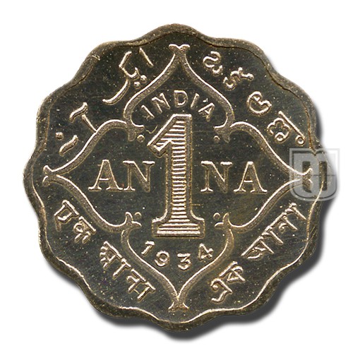1 Anna | 1934 | KM# 513 | R