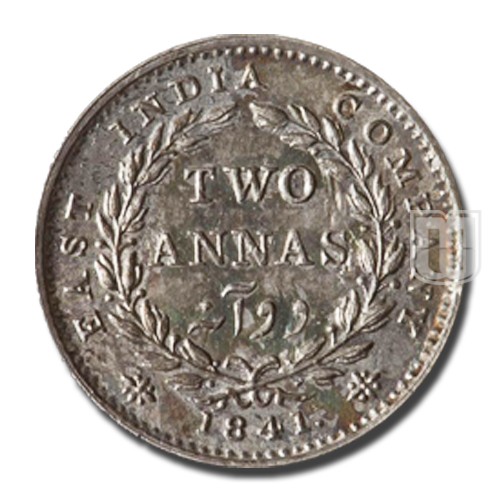Two Annas | 1841 | KM# 459.1,PR.120 | R
