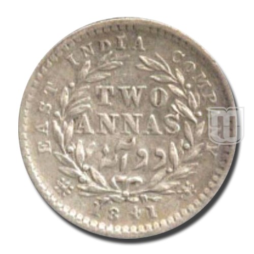 Two Annas | 1841 | KM# 460.1,PR.122 | R