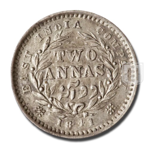 Two Annas | 1841 | KM# 460.4,PR.125 | R