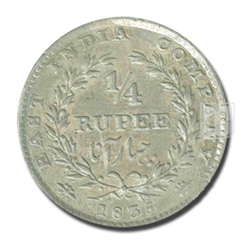 1/4 Rupee | 1835 | KM#?448.1,PR.87 | R