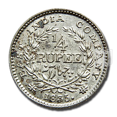 1/4 Rupee | 1835 | KM# 448.6,PR.91 | R