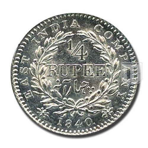 1/4 Rupee | 1840 | KM# 453.1,PR.102 | R