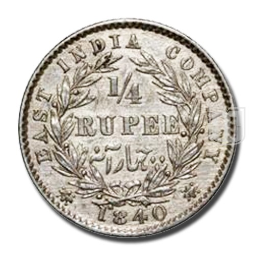 1/4 Rupee | 1840 | KM# 454.2,PR.107 | R