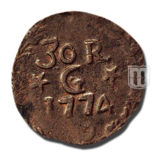 1/2 TANGA (30 REIS) | 1774 | KM  135 | R