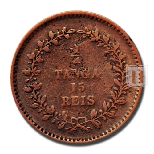 1/4 TANGA (15 Reis) | 1871 | KM  304 | R