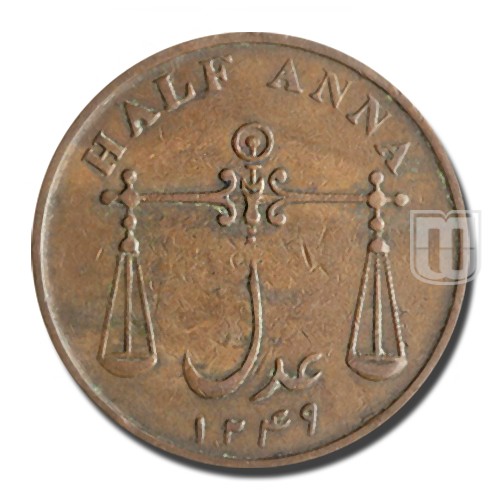 Half Anna | 1834(AH1249) | KM 251 | R