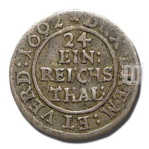1/24 Thaler (Groschen; 2 Schilling) | 1692 ICA | KM 112 | R