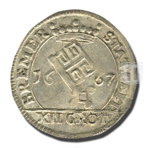 12 GROTE (1/6 Thaler) | 1667 | KM 123 | O
