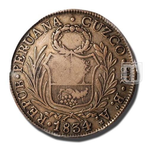 8 Reales | No Date (1834-37) | KM 138.4 | R