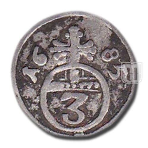 3 PFENNIG (1/96 Thaler) | 1685 | KM 220 | R