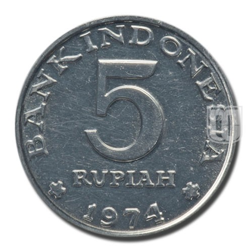 5 Rupiah | 1974 | KM 43 | O