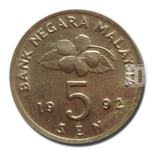 5 Sen | 1992 | KM 50 | O