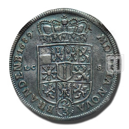 2/3 THALER (Gulden) | 1689 LCS | KM 556 | R