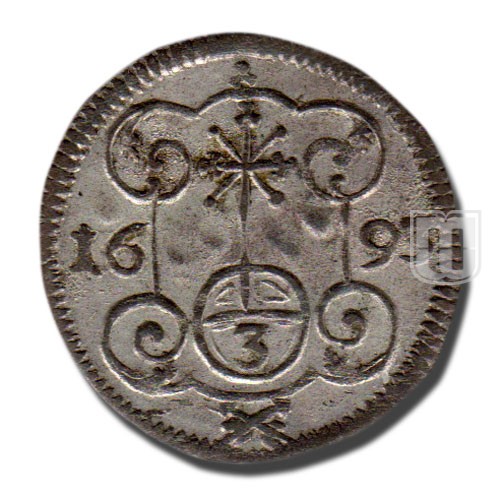 3 PFENNIGE | 1692 IK | KM 624 | R