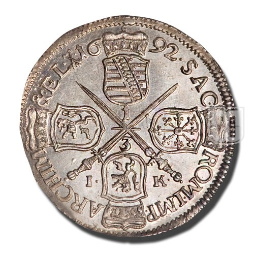 1/3 THALER (1/2 Gulden) | 1692 IK | KM 627 | R