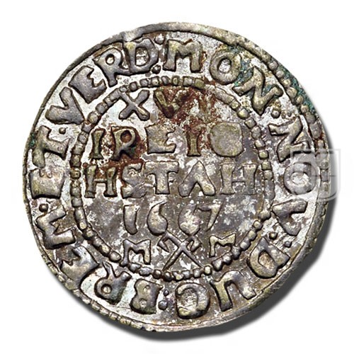 1/16 Thaler (Dutchen; 3 Schilling) | 1667 MM | KM 63 | R