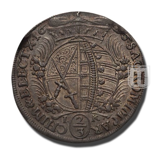 2/3 THALER (Gulden) | 1696 IK | KM 655 | R