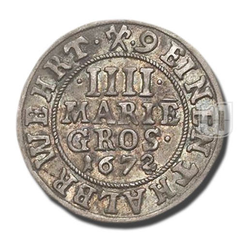 4 MARIENGROSCHEN (1/9 Thaler) | 1672 IH/(e) | KM 82 | R