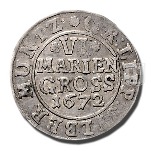 6 MARIENGROSCHEN (1/6 Thaler) | 1672 IH | KM 85 | R