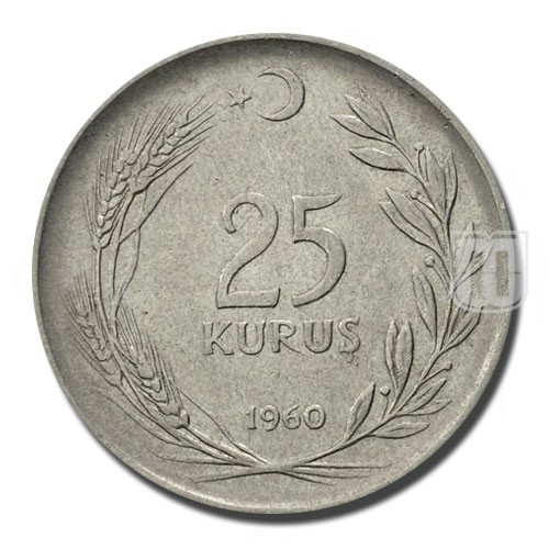 25 Kurus | 1960 | KM 892.2 | R