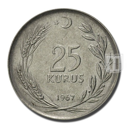 25 Kurus | 1967 | KM 892.3 | R