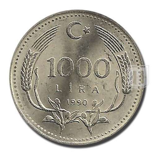 1000 Lira | 1990 | KM 996 | O