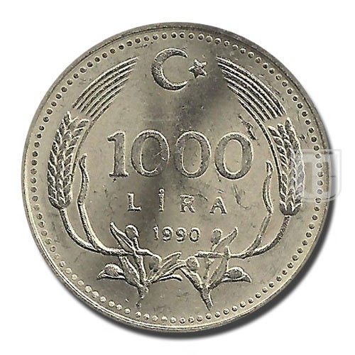 1000 Lira | 1990 | KM 996 | O
