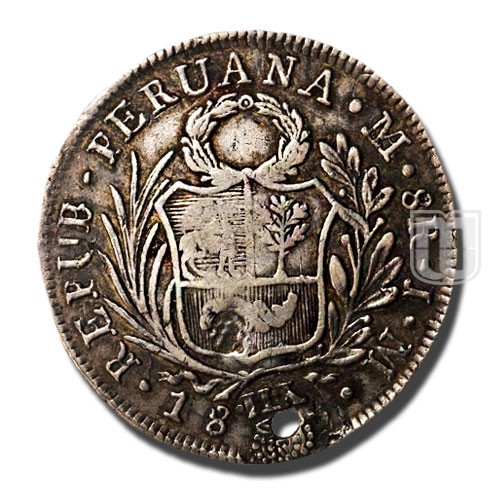 8 Reales | No Date (1834-37) | KM A139 | R