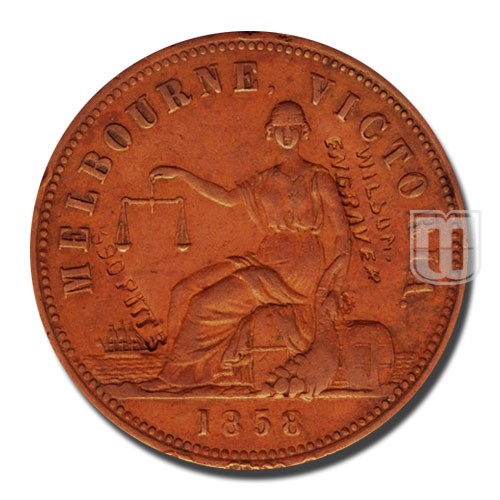 Half Penny | 1858 | KM Tn103 | R