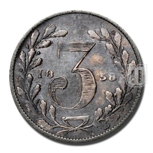 3 Pence | 1858 | KM Tn116.3 | R