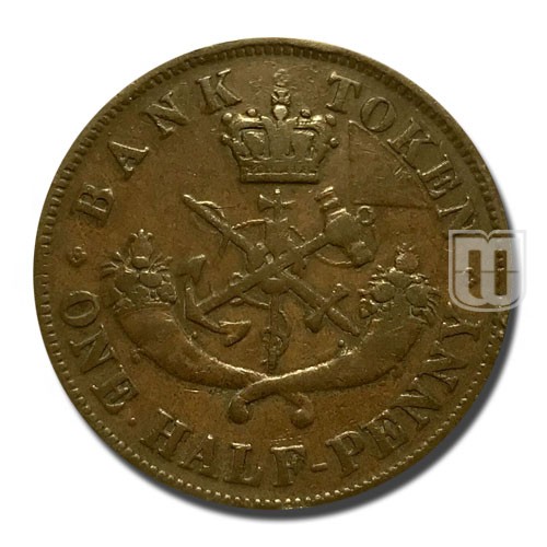Half Penny | 1854 | KM Tn2 | R