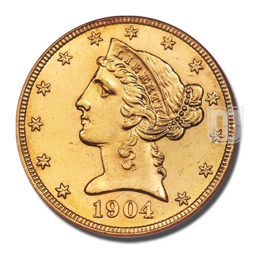 Half Eagle | 1904 | KM # 101 | O