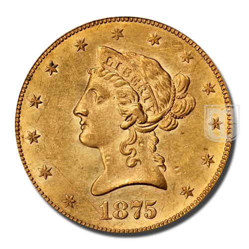 Ten Dollar | 1875 | KM 102 | O