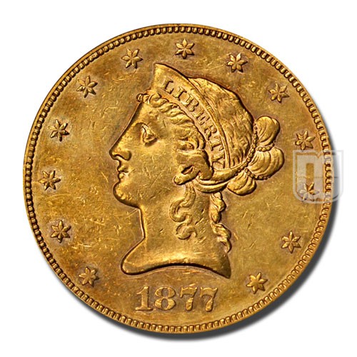 Ten Dollar | 1877 | KM 102 | O