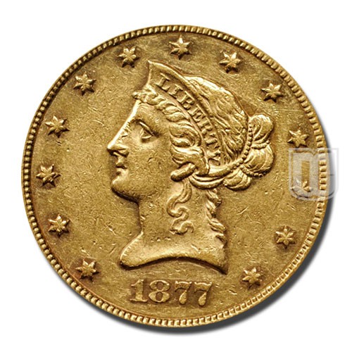 Ten Dollar | 1877 | KM 102 | O
