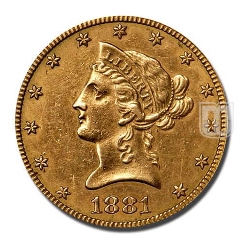 Ten Dollar | 1881 | KM 102 | O